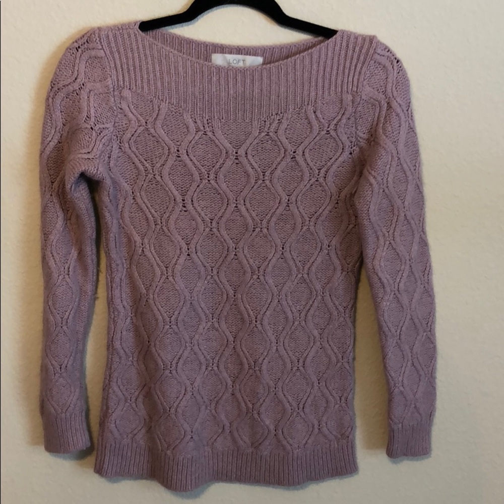 Loft Mauve Boatneck Sweater